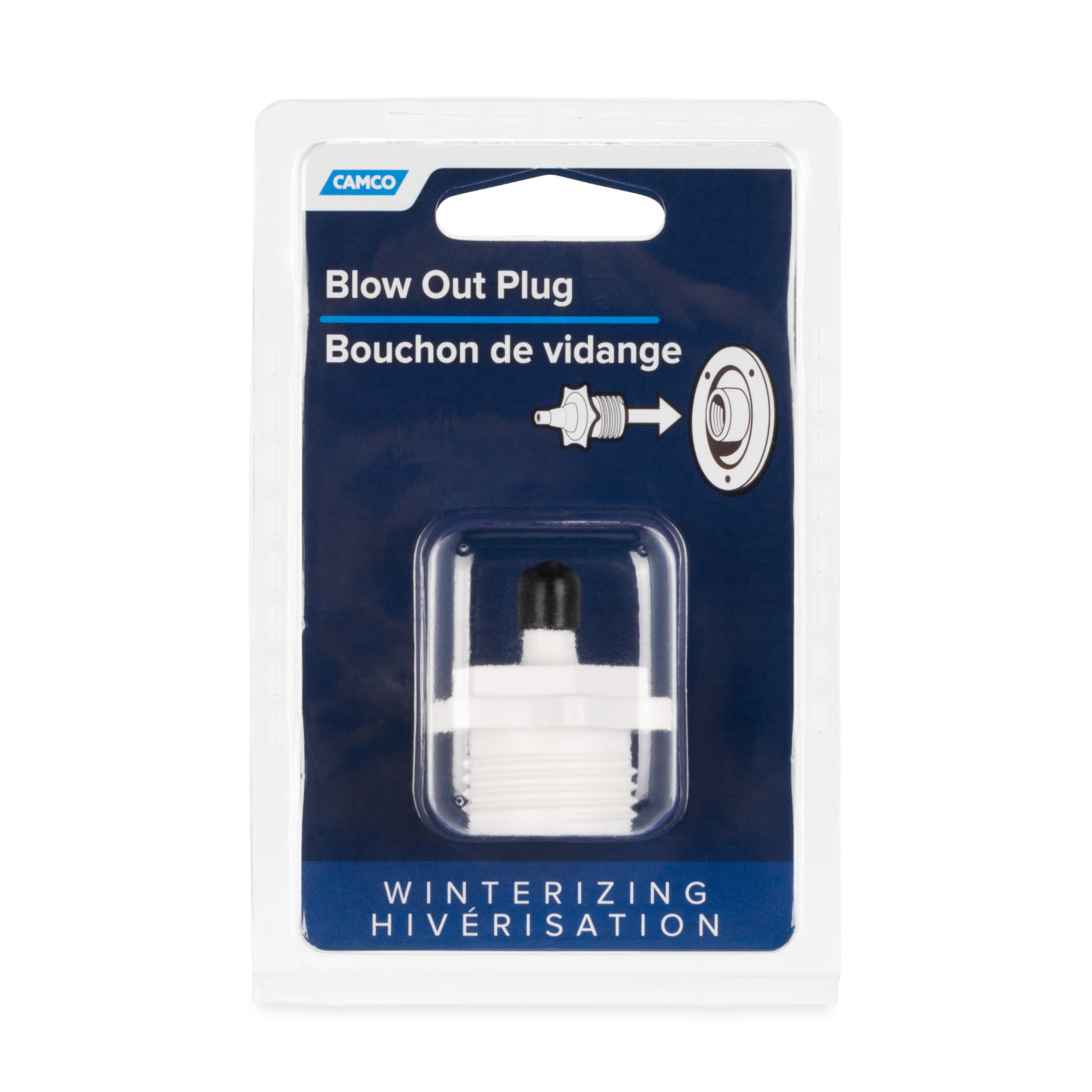 (2 pack) Camco RV Plastic Blow-Out Plug for Winterizing Water Lines (36103)