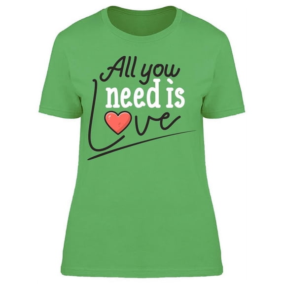 Hand Lettering Love Quote T-Shirt Women -Image by Shutterstock, Female x-Large