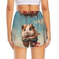 thumbnail image 2 of Lsque Hot Air Balloon Guinea Pig Printed Women's Running Shorts with Liner Pockets,Elastic Quick Dry Workout Athletic Gym Yoga Shorts,Womens High Waist Shorts-XX-Large, 2 of 9