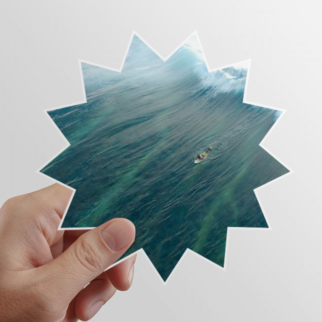 Playa de arena del Mar Océano Surf ola foto Calcomanías solares de vinilo
