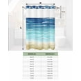 thumbnail image 7 of No Hook Shower Curtains, Blue Beige Ombre Extra Long Bathtub Curtains with Snap in Liner, Coastal Nautical Summer Beach Wave Waterproof Washable Fabric Bathroom Shower Curtain Sets, 72" x 96", 7 of 7