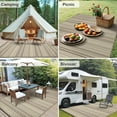 thumbnail image 3 of KUETH 6'x 9' Outdoor Waterproof Rug Camping Mat Patio Carpet,COFFEE&BEIGE, 3 of 5