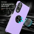 thumbnail image 6 of Stand Case for Samsung Galaxy S25 Edge, Dual-Layers Shockproof Protective Phone Cover with Magnetic Rotated Ring Holder Kickstand, Heavy Duty Rugged Case for Samsung Galaxy S25 Edge, Purple, 6 of 7