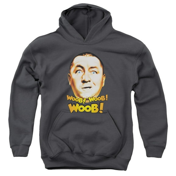 Three Stooges Woob Woob Woob Youth Pullover Hoodie Sweatshirt Charcoal