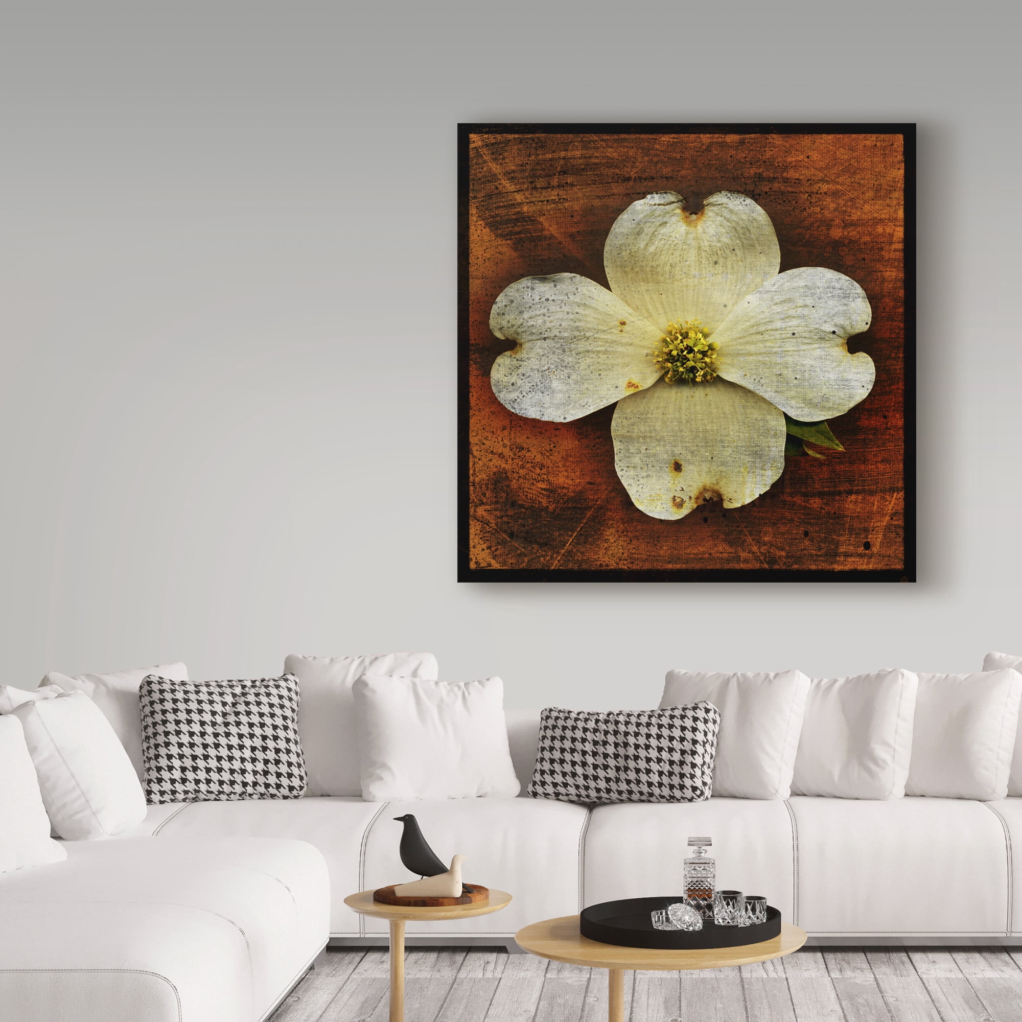 Trademark Fine Art 'White Dogwood' Canvas Art by John W. Golden