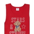 thumbnail image 5 of Way to Celebrate Girls Patriotic Americana Cinched Tank and Flutter Short Set, 2-Piece, Sizes 4-18, 5 of 12