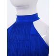 thumbnail image 5 of vastwit Kids Girls Latin Dance Tassel Shirt Sleeveless Layered Fringe Crop Top Samba Tango Ballroom Dancewear Royal Blue 14, 5 of 7