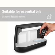 Stadler Form Ben humidifier and aroma diffuser, ultrasonic nebuliser for rooms of up to 270 sq. ft., incl. open fire effect, black