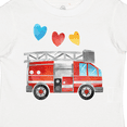 thumbnail image 4 of Inktastic Valentine's Day Fire Truck with Hearts Boys or Girls Toddler T-Shirt, 4 of 5