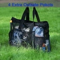 thumbnail image 3 of Cosmetic Bag Mesh Shower Caddy Portable Tote for College Dorm Large Bathroom Durable Storage with 8 Pockets and Unique Designs, 3 of 8