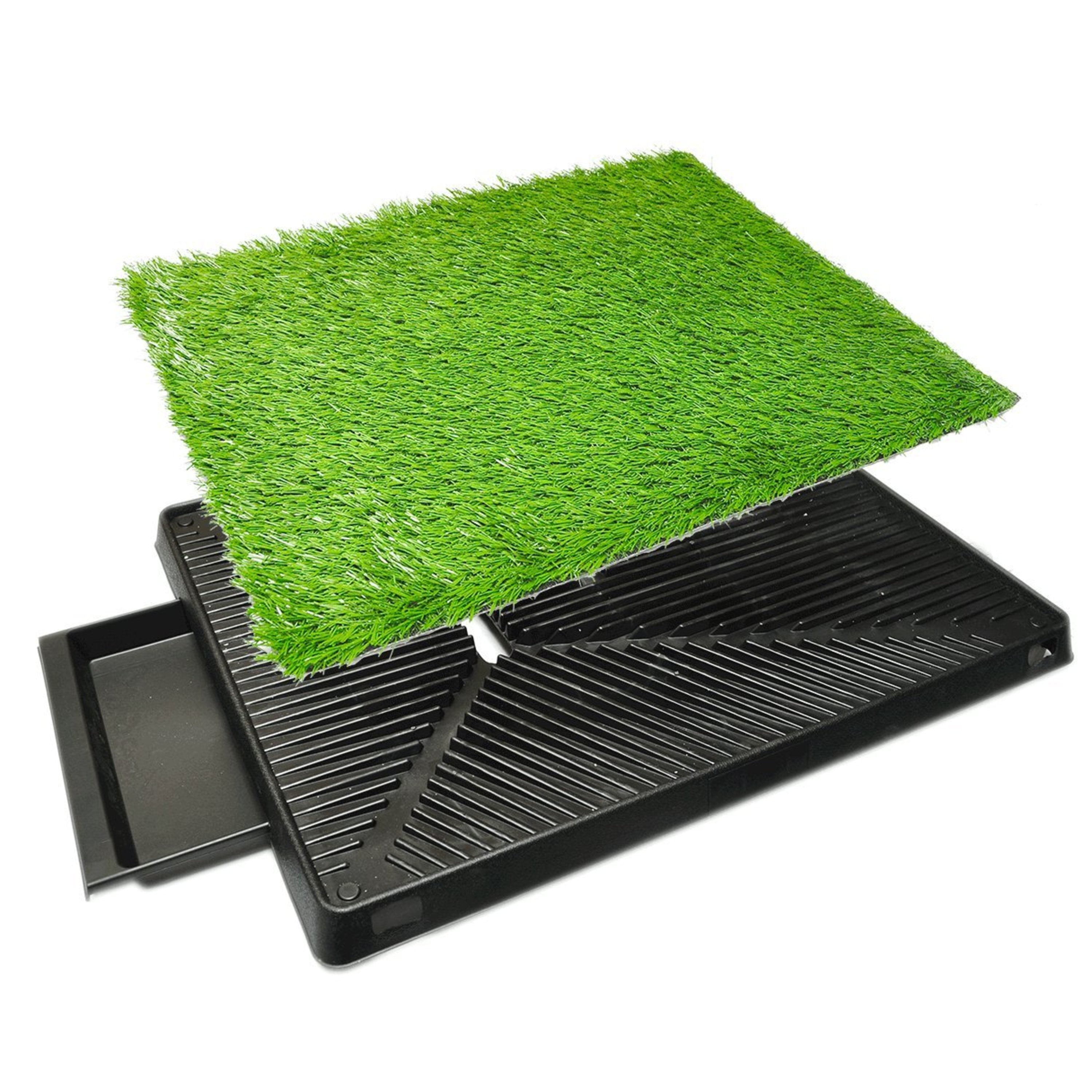 Downtown Pet Supply Grass Pad for Dogs, System w/ Drawer, 20 x 25" Dog Pads