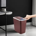 thumbnail image 3 of Muecwrye Trash Can, Bathroom Trash Can With Lid, Touchless Trash Can, Slim Motion Sensor Plastic Narrow Trash Bin for Bedroom, Kitchen, Toilet, Living Room, Office, RV, Outdoor, 3 of 8