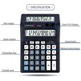 thumbnail image 2 of + Dual Display Calculator, Office Desktop Calculator, 12 Digit Large Display And Big Button Yj51-2, 2 of 5