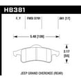 thumbnail image 2 of Hawk 99-04 Jeep Grand Cherokee LTS Street Rear Brake Pads, 2 of 4