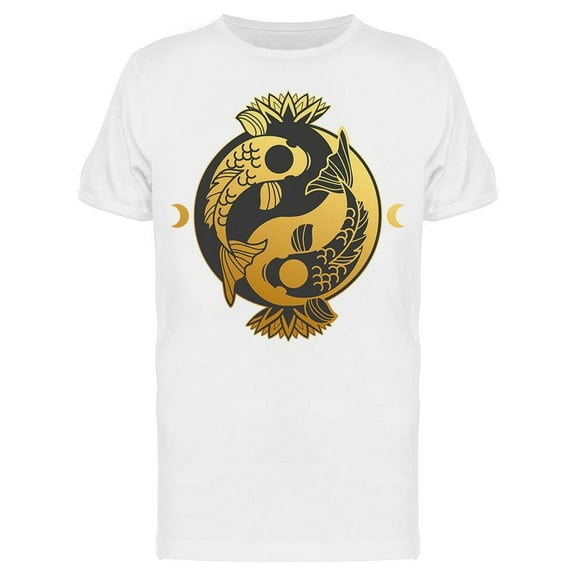 Ying Yang Koi Fishes T-Shirt Men -Image by Shutterstock, Male XX-Large