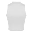 thumbnail image 4 of YAYUBA Dressy Tops for Women Women's Slim Short Sleeveless T Shirt Yoga Sports Navelless Half High Neck Vest 2026 Summer Casual Basic Workout Clothes, 4 of 9