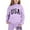 Purple, variant on lnmuld Winter Outfits 2 Piece Stylish Kids Long Sleeve Letter Print Hoodie and Pants Outfit Set for Girls Comfortable Casual Wear Solid Color Size:2-3 Years