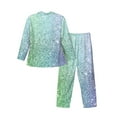 thumbnail image 2 of Kll Beautiful Glitter Sleepwear Mens Flannel Pajamas,Long Cotton Pj Set, 2 of 9