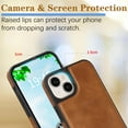 thumbnail image 5 of Dteck Magnetic Case for iPhone 15,Shockproof Leather+TPU Case Compatible with Mag Safe Back Cover for iPhone 15,Darkbrown, 5 of 6