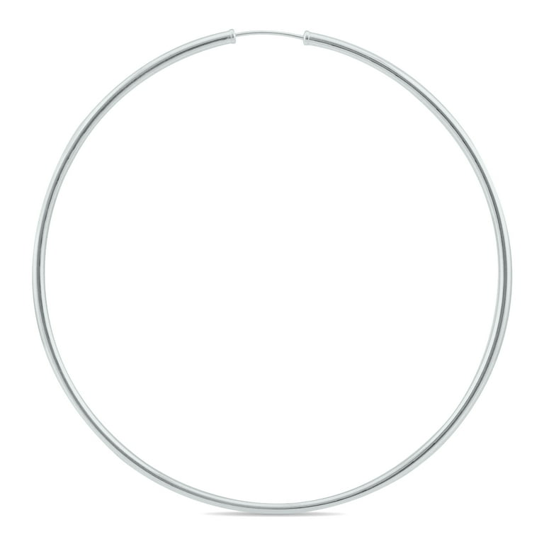 70mm white gold hoop earrings discount