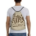 thumbnail image 2 of Bingfone Coffee Time (2) Drawstrings Backpacks Bags For Men Women Gym Drawstrings Bag, 2 of 9