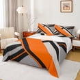 thumbnail image 1 of Erosebridal Abstract Geometry Lines Bed Sheets Set King Size,Orange Aesthetic Art Bedding Sets King Size,Geometric Pattern Bed Sheets King,Microfiber Room Decoration,4 Pieces, 1 of 7