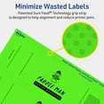 thumbnail image 5 of Avery Printable Rectangle Labels, Neon Green, 2.25" x 7.75", 80ct, 5 of 11