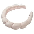thumbnail image 5 of Conair Spa Makeup and Face Washing Headband, Pink Bubble Design, Ultra-Absorbent Terry Cloth, 5 of 6