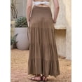thumbnail image 3 of DARING DIVA Women's Elastic Swing A Line Beach Skirt Small Khaki, 3 of 6