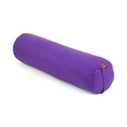 Yoga Bolster - Small Cylindrical Round Cotton Filled - 1pc - Yogavni (Purple)