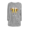 thumbnail image 4 of Liquidation à Moins de 6! Manteau Chaud Épais à Manches Longues Imprimé Col Rond pour Femmes Sevevn en Liquidation Aujourd'hui Liquidation Gris P, 4 of 4