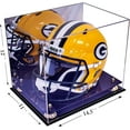thumbnail image 2 of Deluxe Acrylic Football Helmet Display Case with Gold Risers and Mirror (A002-GR), 2 of 7
