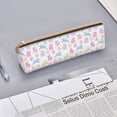 thumbnail image 3 of Rocae Easter Colorful Rabbit for Leather Pencil Case - Zippered Pen Case Stationery Bag Zipper Pouch Pencil Holder For Men Women Businessmen And Artists, 3 of 5
