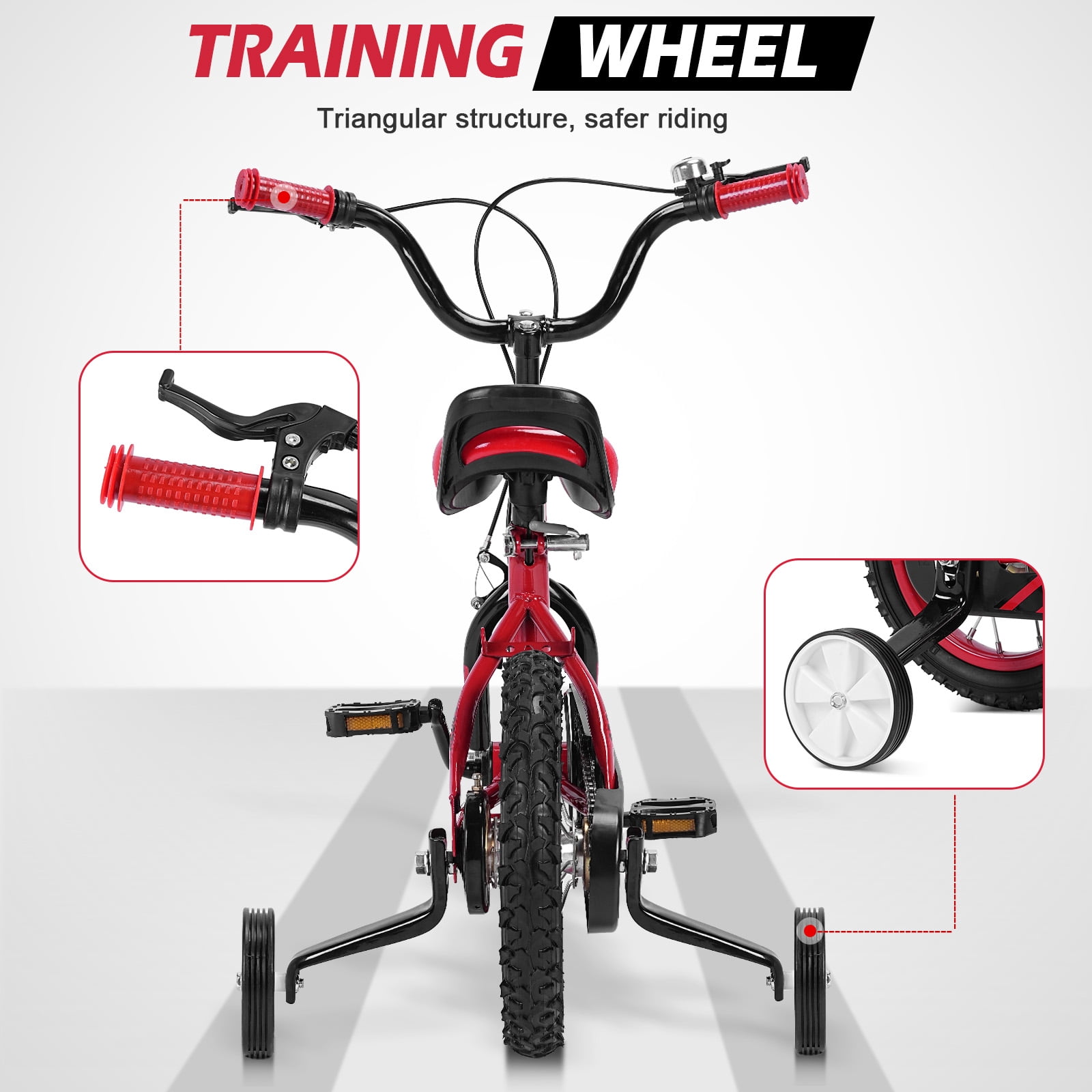 SPPTTY Kids Bike for 2-16 Years Old,12"-20" Bike for Boys Girls with Training Wheels,Dual Hands Brakes
