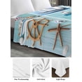 thumbnail image 6 of Nautical Lighthouse Twim XL Size Flat Sheet, Wrinkleproof & Fadeproof Cooling Flat Bed Sheet Only, Ocean Starfish Anchor Sailboat Shell Breathable Soft Bedding Top Sheets 66 x 102 Inches, 6 of 8