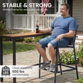 thumbnail image 4 of Crestlive Products Outdoor Metal Bar Stools Chairs (Set of 2) in Beige Finish, 4 of 8