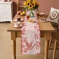 thumbnail image 2 of Red Crane Silhouette Table Runner 90 Inches, Modern Abstract Flowers Botanical Bed Runner Dresser Scarves Tabletop for Indoor Outdoor Parties/Ceremony/Banquet, 13" x 90", 2 of 9