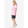 thumbnail image 3 of Woman Within Plus Size 2-Piece Knit Tee And Short Set, 3 of 3