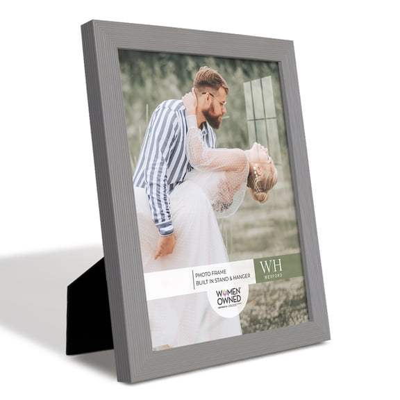 Modern Rustic Gray Solid Wood Picture Frame, 8 x 10