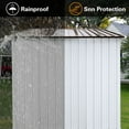 thumbnail image 2 of Metal garden sheds 6ftx8ft outdoor storage sheds  with two vents, no window, white+offee, 2 of 7