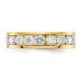 thumbnail image 3 of 14K Yellow Gold Ring Band Eternity Diamond Round Polished 3ct Channel Set , Size 9, 3 of 4