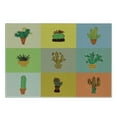 thumbnail image 3 of Vintage Cutting Board, Botanical Cactus Flowers in Vase Succulent Peyote Essence Tropical Polka Dots Motif, Decorative Tempered Glass Cutting and Serving Board, Small Size, Multicolor, by Ambesonne, 3 of 5