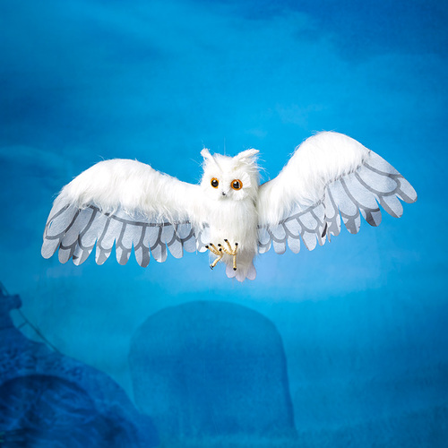 White Owl Animated Flying Creature 