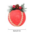thumbnail image 4 of Matsuzay 3 piezas árbol de Navidad bolas colgantes de punto hecho a mano árboles de Navidad bolas de hilo adornos colgantes suministros Kits de decoración para fiestas No.04 Matsuzay HA007790-04B, 4 of 6