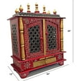 thumbnail image 2 of Shivay Arts Wooden Temple Mandir Pooja Ghar Mandapam Mandap for Worship with Door, 2 of 4