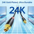 thumbnail image 5 of Syncwire Digital Optical Audio Cable Toslink Cable - [24K Gold-Plated] Fiber Optic Cord - 5.9 feet, 5 of 8