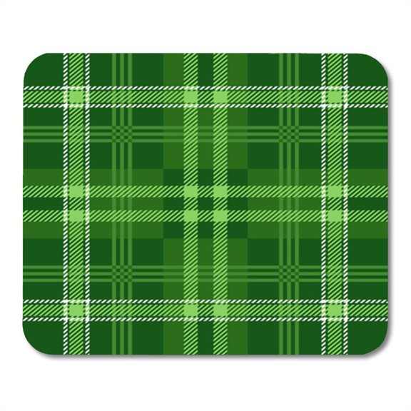 SIDONKU Pattern Plaid Tartan Green Color Scottish Lumberjack and Hipster Tiles Mousepad Mouse Pad Mouse Mat 9x10 inch