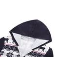 thumbnail image 4 of PENGXIANG Noël Famille Correspondant Impression Fermeture Éclair Parent-Enfant à Capuche une Pièce Pyjama, 4 of 6