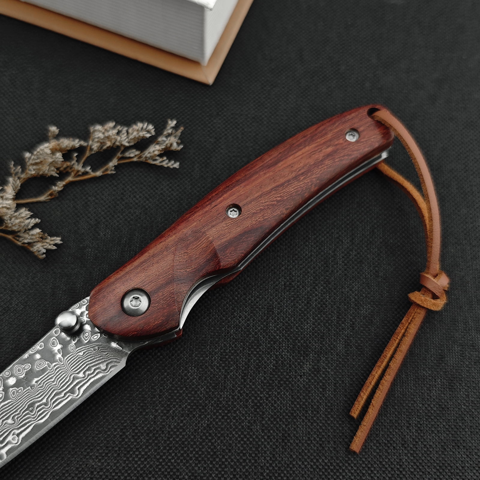 6.5-inch Damascus Folding Pocket Knife