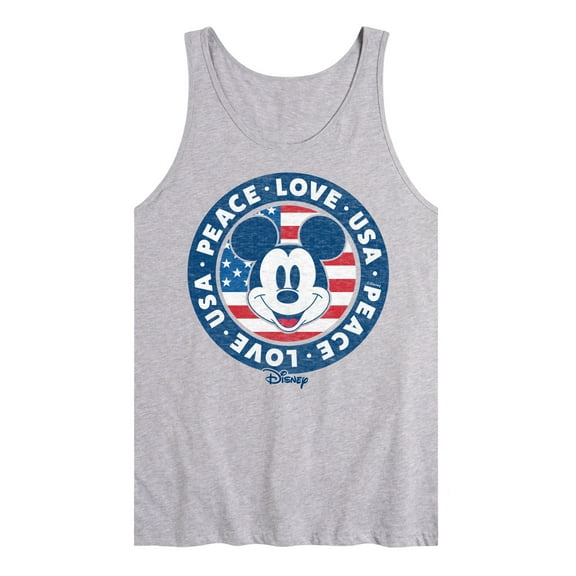 Disney - Americana - Mickey Peace Love Usa - Men's Jersey Tank Top